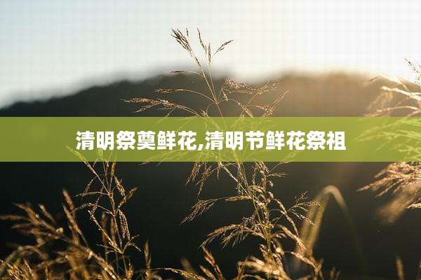 清明祭奠鲜花,清明节鲜花祭祖