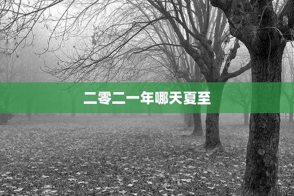 二零二一年哪天夏至