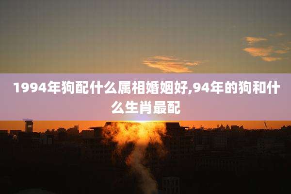 1994年狗配什么属相婚姻好,94年的狗和什么生肖最配