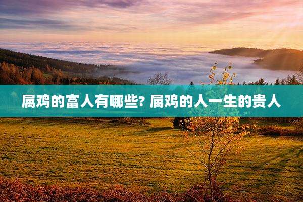 属鸡的富人有哪些? 属鸡的人一生的贵人
