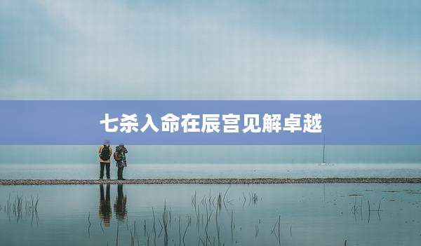 七杀入命在辰宫见解卓越