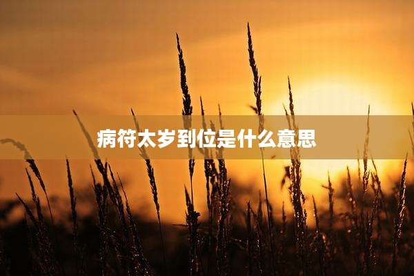 病符太岁到位是什么意思