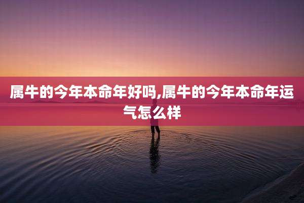 属牛的今年本命年好吗,属牛的今年本命年运气怎么样