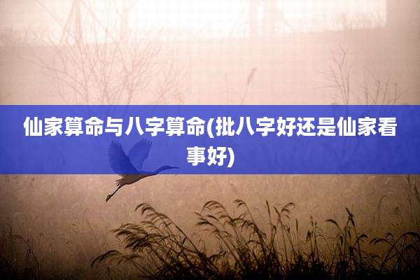 仙家算命与八字算命(批八字好还是仙家看事好)