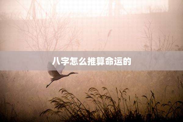 八字怎么推算命运的