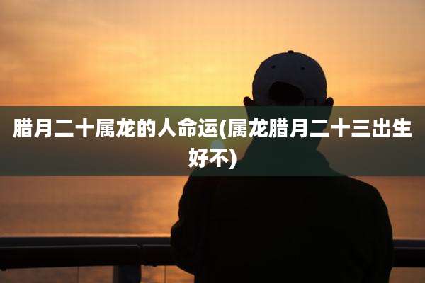 腊月二十属龙的人命运(属龙腊月二十三出生好不)