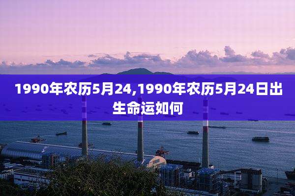 1990年农历5月24,1990年农历5月24日出生命运如何