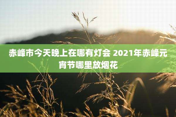 赤峰市今天晚上在哪有灯会 2021年赤峰元宵节哪里放烟花