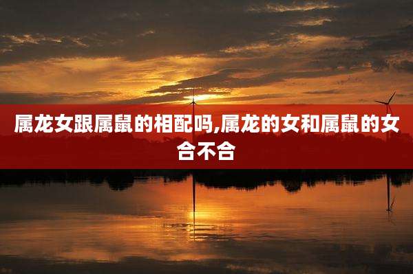 属龙女跟属鼠的相配吗,属龙的女和属鼠的女合不合