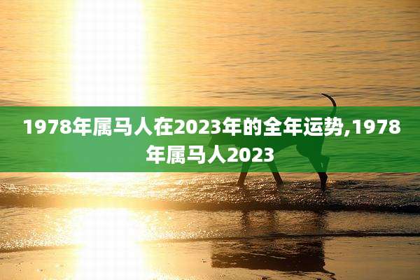1978年属马人在2023年的全年运势,1978年属马人2023