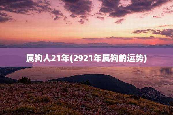 属狗人21年(2921年属狗的运势)