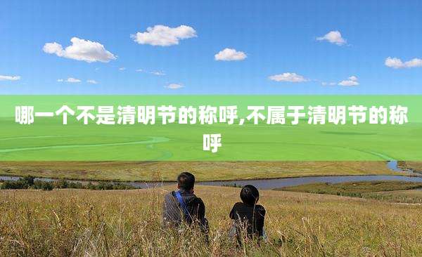哪一个不是清明节的称呼,不属于清明节的称呼