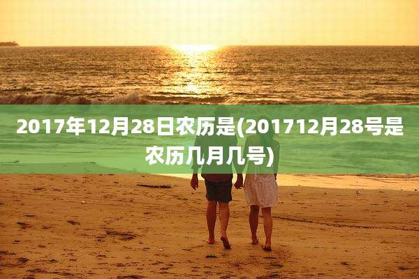 2017年12月28日农历是(201712月28号是农历几月几号)