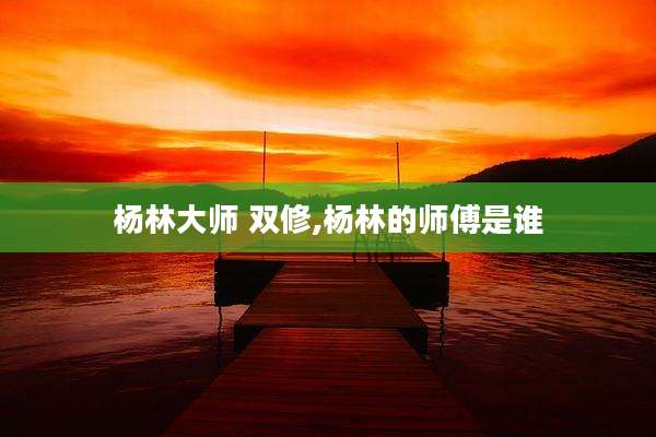 杨林大师 双修,杨林的师傅是谁