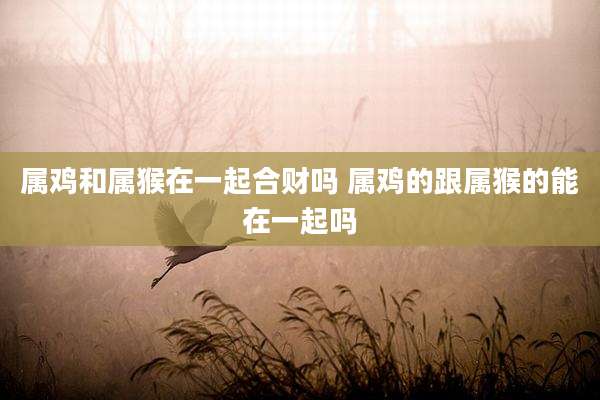 属鸡和属猴在一起合财吗 属鸡的跟属猴的能在一起吗