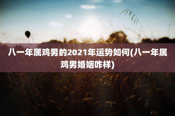 八一年属鸡男的2021年运势如何(八一年属鸡男婚姻咋样)