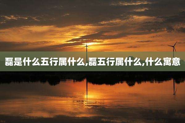 磊是什么五行属什么,磊五行属什么,什么寓意
