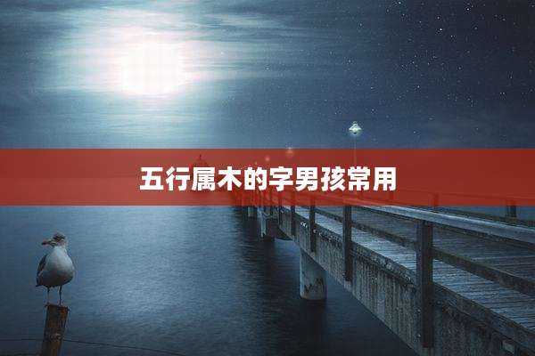 五行属木的字男孩常用