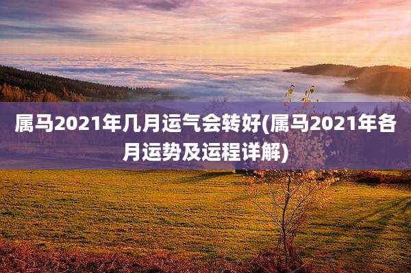 属马2021年几月运气会转好(属马2021年各月运势及运程详解)