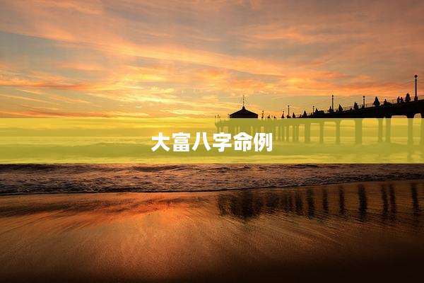 大富八字命例