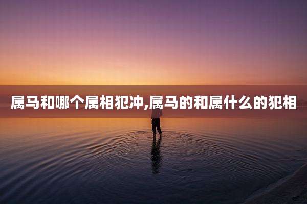 属马和哪个属相犯冲,属马的和属什么的犯相