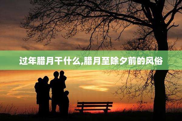过年腊月干什么,腊月至除夕前的风俗