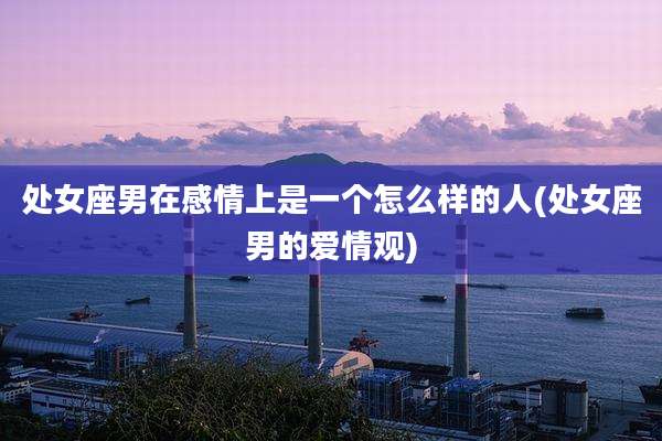 处女座男在感情上是一个怎么样的人(处女座男的爱情观)