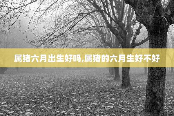 属猪六月出生好吗,属猪的六月生好不好