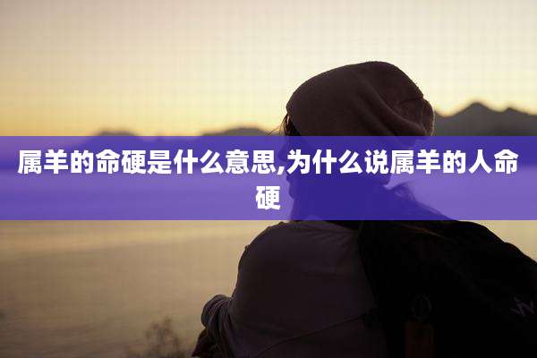 属羊的命硬是什么意思,为什么说属羊的人命硬