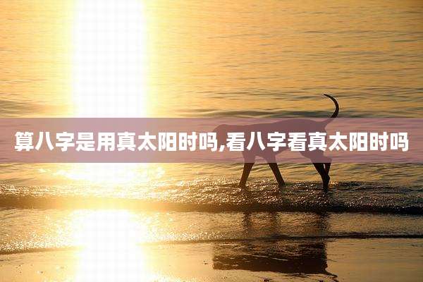 算八字是用真太阳时吗,看八字看真太阳时吗