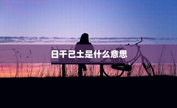 日干己土是什么意思