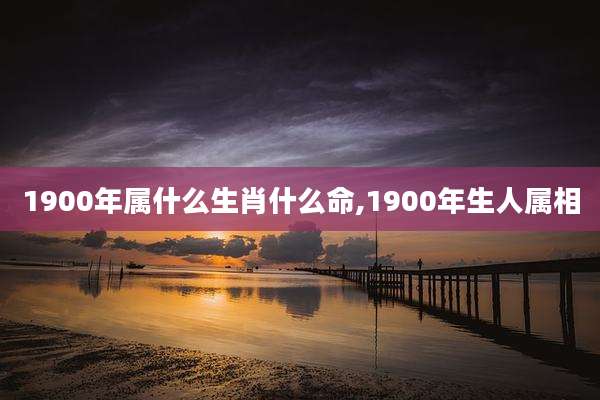1900年属什么生肖什么命,1900年生人属相