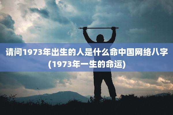 请问1973年出生的人是什么命中国网络八字(1973年一生的命运)