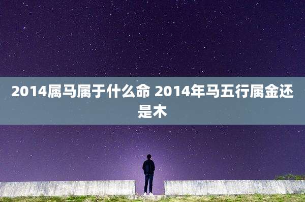 2014属马属于什么命 2014年马五行属金还是木