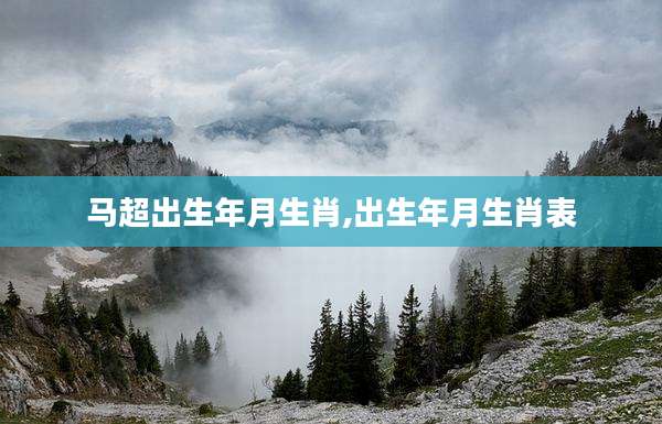 马超出生年月生肖,出生年月生肖表