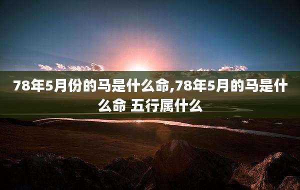 78年5月份的马是什么命,78年5月的马是什么命 五行属什么