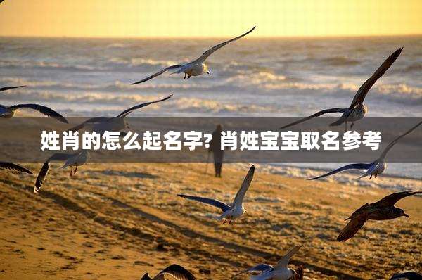 姓肖的怎么起名字? 肖姓宝宝取名参考