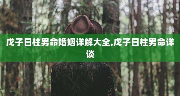 戊子日柱男命婚姻详解大全,戊子日柱男命详谈