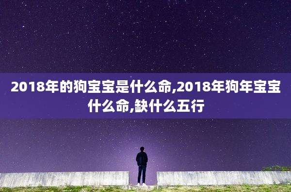 2018年的狗宝宝是什么命,2018年狗年宝宝什么命,缺什么五行