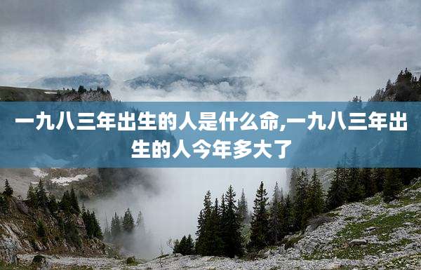 一九八三年出生的人是什么命,一九八三年出生的人今年多大了