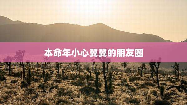 本命年小心翼翼的朋友圈