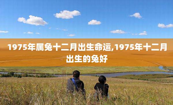 1975年属兔十二月出生命运,1975年十二月出生的兔好
