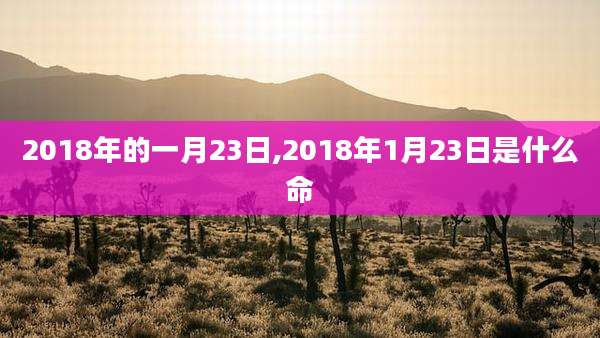 2018年的一月23日,2018年1月23日是什么命