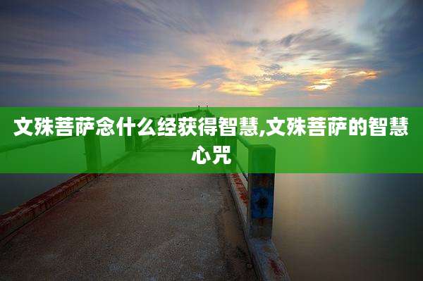 文殊菩萨念什么经获得智慧,文殊菩萨的智慧心咒