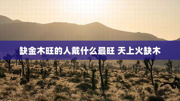 缺金木旺的人戴什么最旺 天上火缺木