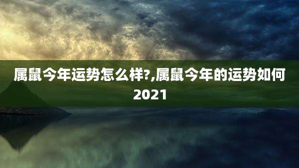 属鼠今年运势怎么样?,属鼠今年的运势如何2021