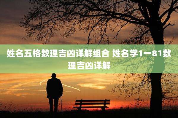 姓名五格数理吉凶详解组合 姓名学1一81数理吉凶详解
