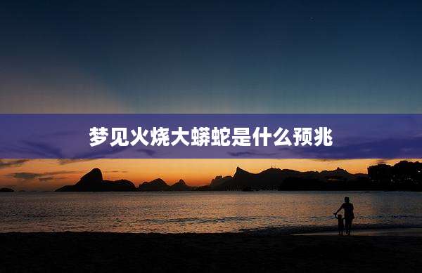 梦见火烧大蟒蛇是什么预兆