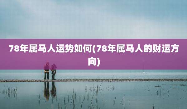 78年属马人运势如何(78年属马人的财运方向)