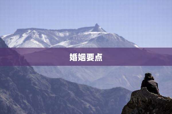 婚姻要点
